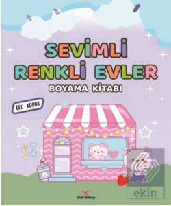 Sevimli Renkli Evler Boyama Kitabı