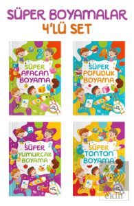 Süper Boyamalar - 4 Kitaplık Set