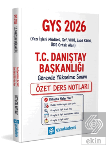T.C. Danıştay Başkanlığı GYS Özet Ders Notları