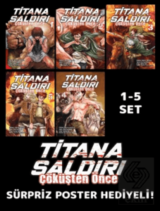 Titana Saldırı - Çöküşten Önce 1-5 Poster Hediyeli Manga Set