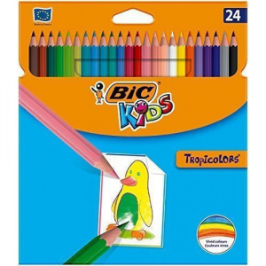 BİC TROPICOLORS KURU BOYA KALEMİ 24 RENK