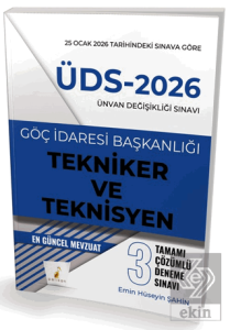 ÜDS 2026 Ünvan Değişikliği Sınavı Göç İdaresi Başkanlığı Tekniker ve Teknisyen Tamamı Çözümlü 3 Deneme Sınavı