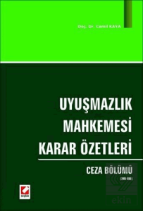 Uyuşmazlık Mahkemesi Karar Özetleri Ceza Bölümü