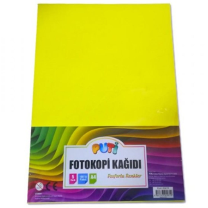 Viva Puti A4 100 Lü Karışık Paket Fosforlu Fotokopi Kağıdı