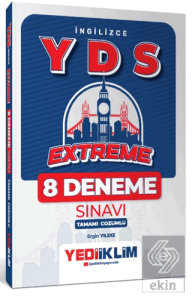 YDS İngilizce Extreme Tamamı Çözümlü 8 Deneme Sınavı