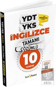 YDT YKS İngilizce Tamamı Çözümlü 10 Deneme