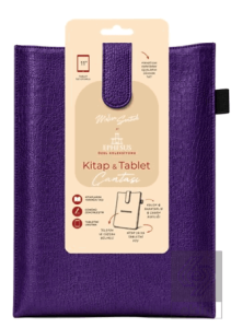 Yeni Nesil Kitap ve Tablet Çantası - Özel Deri Dokulu Mor