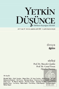 Yetkin Düşünce Dergisi Yıl: 8 Sayı 31 - Temmuz, Ağustos, Eylül 2025