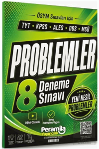 YKS TYT KPSS ALES DGS MSÜ Problemler 8 Deneme Çözümlü