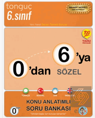 0dan 6ya Sözel Konu Anlatımlı Soru Bankası