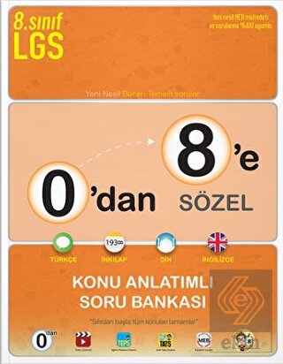 0'dan 8'e Sözel Konu Anlatımlı Soru Bankası Tonguç