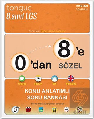 0'dan 8'e Sözel Konu Anlatımlı Soru Bankası