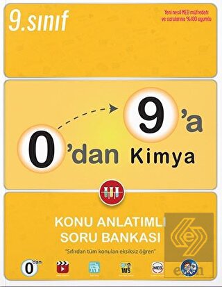 0'dan 9'a Kimya Konu Anlatımlı Soru Bankası Tonguç