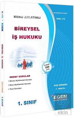 1. Sınıf 1. Yarıyıl Bireysel İş Hukuku Konu Anlatı