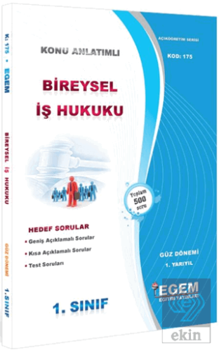 1. Sınıf 1. Yarıyıl Bireysel İş Hukuku Konu Anlatı