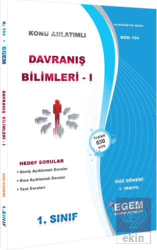 1. Sınıf 1. Yarıyıl Davranış Bilimleri 1 Hedef Sor