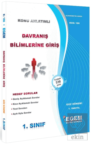 1. Sınıf 1. Yarıyıl Davranış Bilimlerine Giriş Kon