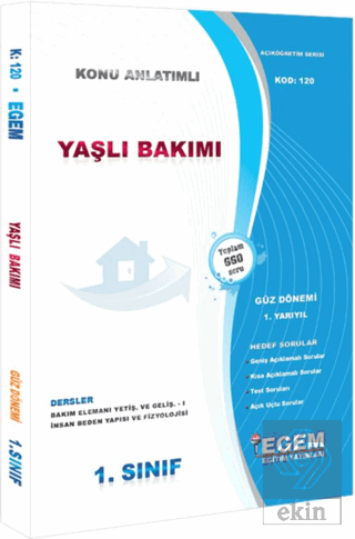 1. Sınıf 1. Yarıyıl Ev İdaresi Yaşlı Bakımı Çocuk