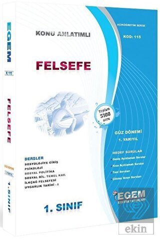 1. Sınıf 1. Yarıyıl Felsefe Hedef Sorular Konu Anl