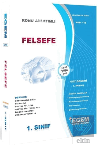 1. Sınıf 1. Yarıyıl Felsefe Hedef Sorular Konu Anl