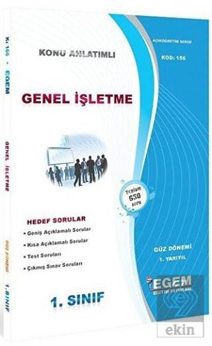 1. Sınıf 1. Yarıyıl Genel İşletme Konu Anlatımlı S