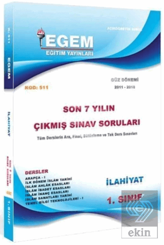 1. Sınıf 1. Yarıyıl İlahiyat Son 7 Yılın Çıkmış Sı