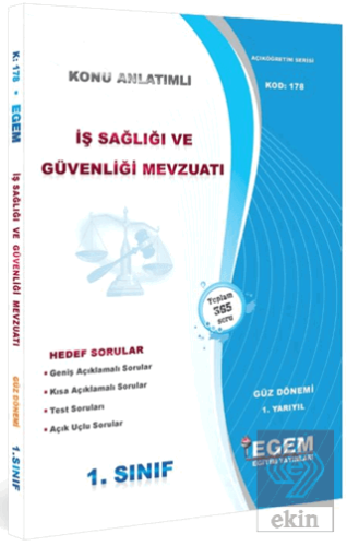 1. Sınıf 1. Yarıyıl İş Sağlığı ve Güvenliği Mevzua