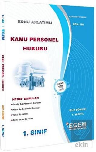 1. Sınıf 1. Yarıyıl Kamu Personel Hukuku Konu Anla