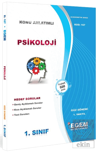 1. Sınıf 1. Yarıyıl Psikoloji Konu Anlatımlı Soru