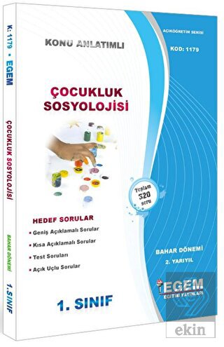 1. Sınıf 2. Yarıyıl Konu Anlatımlı Çocukluk Sosyol