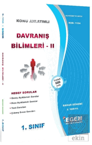 1. Sınıf 2. Yarıyıl Konu Anlatımlı Davranış Biliml