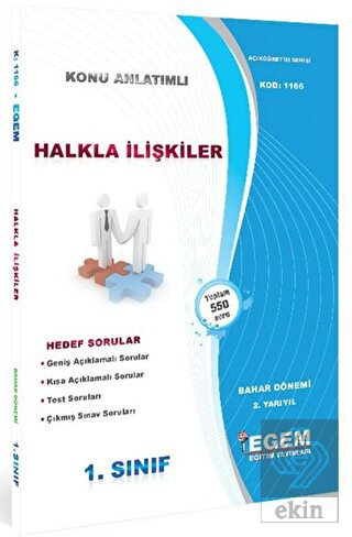 1. Sınıf 2. Yarıyıl Konu Anlatımlı Halkla İlişkile