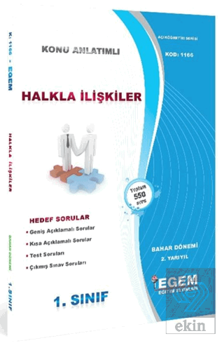 1. Sınıf 2. Yarıyıl Konu Anlatımlı Halkla İlişkile