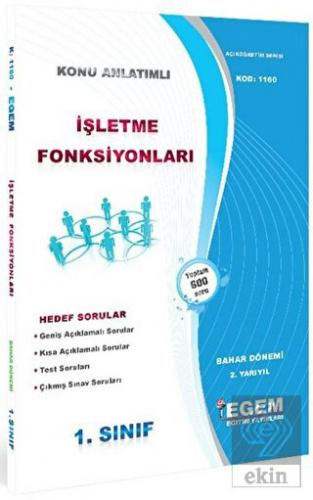 1. Sınıf 2. Yarıyıl Konu Anlatımlı İşletme Fonksiy