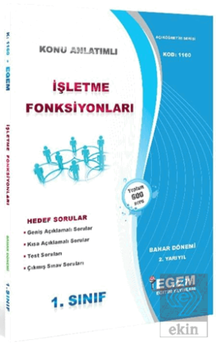 1. Sınıf 2. Yarıyıl Konu Anlatımlı İşletme Fonksiy