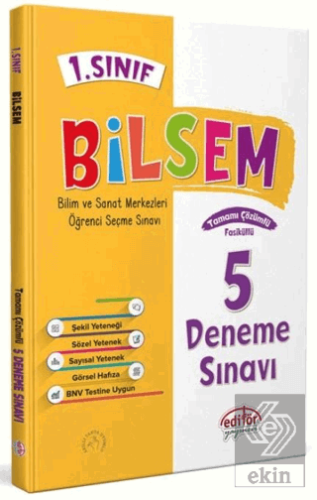 1. Sınıf Bilsem Tamamı Çözümlü 5 Deneme Sınavı - E