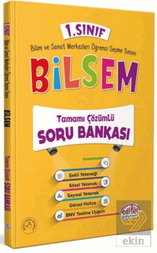 1. Sınıf Bilsem Tamamı Çözümlü Soru Bankası Editör