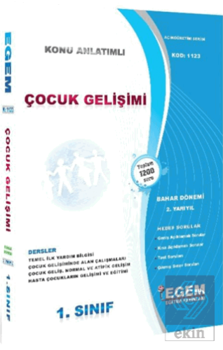 1. Sınıf Çocuk Gelişimi Konu Anlatımlı Soru Bankas