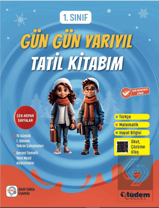 1. Sınıf Gün Gün Yarı Yıl Tatil Kitabım Kolektif Tudem Yayınları - Bay