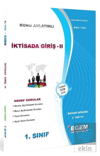 1. Sınıf İktisada Giriş -II Bahar Dönemi Konu Anlatımlı Soru Bankası (