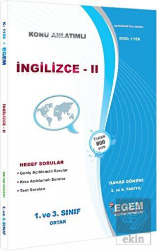 1. Sınıf İngilizce-II (Bahar Dönemi) Konu Anlatıml