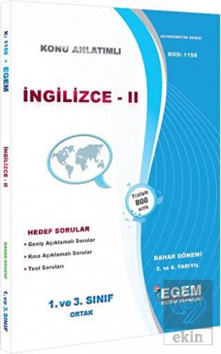 1. Sınıf İngilizce-II (Bahar Dönemi) Konu Anlatıml