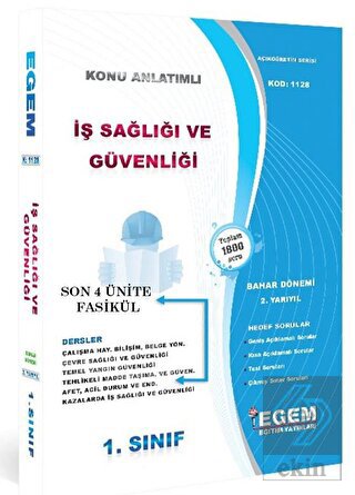 1. Sınıf İş Sağlığı ve Güvenliği (Bahar Dönemi)
