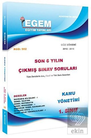 1. Sınıf Kamu Çıkmış Sınav Soruları (2012-2018) Gü