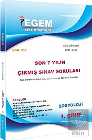 1. Sınıf Sosyoloji 1. Yarıyıl Çıkmış Sınav Sorular