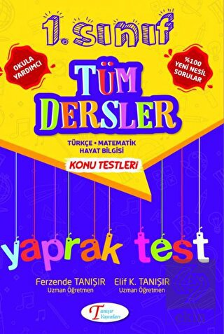 1. Sınıf Tüm Dersler Konu Testleri Test