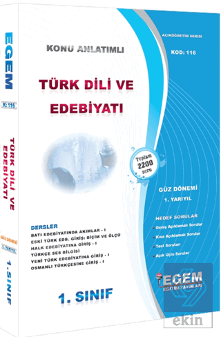 1. Sınıf Türk Dili Ve Edebiyatı Konu Anlatımlı Sor
