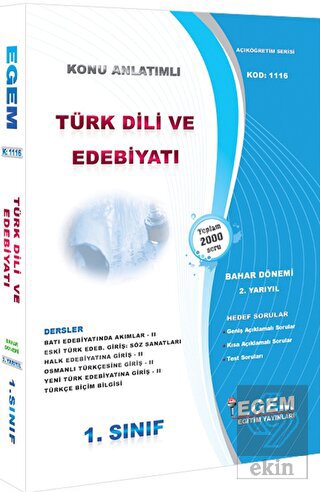 1. Sınıf Türk Dili Ve Edebiyatı Konu Anlatımlı Sor