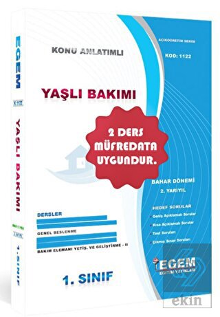 1. Sınıf Yaşlı Bakımı Konu Anlatımlı Soru Bankası