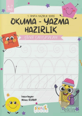 1. Sınıfa Hazırlık Serisi / Okuma - Yazma Hazırlık / Çizgi Çalışmaları Aktivite Kitabı